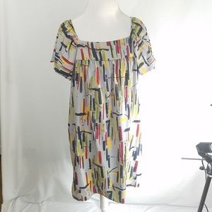 Elle Womens Multi Color Size Medium Shift Dress